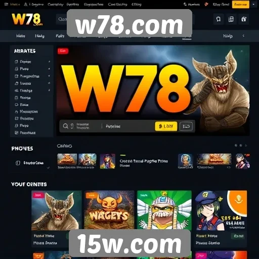 Análise da interface do usuário do site w78.com